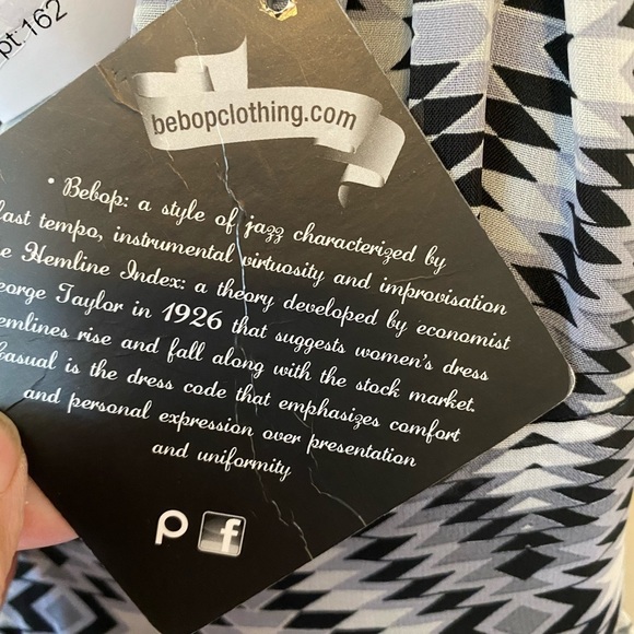 BEBOP spaghetti strap grey black chiffon dress med - Picture 8 of 9